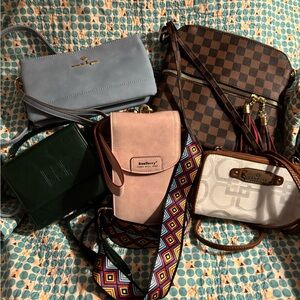 5 crossbody bags in excellent condition. Open to offers
